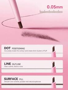 ROCK SWEET Eyebrow Pencil - Long-Lasting, Waterproof, Sweat-Proof, Smudge-Proof, Creates Natural Fluffy Brow Shape, Beginner-Friendly (Perfect Gift) - 02# Tea Brown - View 4