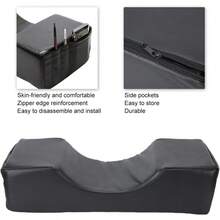 ZJchao Almohada para extensión de pestañas Almohada para salón de Belleza Almohada para pestañas en Forma de U Almohada Curva ergonómica Espuma viscoelástica Almohada de Soporte para PU Negro - PUNegro - Ver 3
