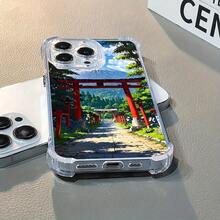 Estilo de anime japonés CLC, diseño de atmósfera fresca y natural, adecuado para fundas de  11, 12, 13, 14, 15, 16 Pro Max, protección anti-caída en las cuatro esquinas, diseño transparente minimalista anti-caída. - Mezcla de colores - Ver 3