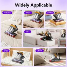 E.LUO Mattress Vacuum Cleaner, Bed Vacuum Cleaner, 16Kpa Bed Vacuum Cleaner With UVC, Hot Air And High Heat, Strong Suction, Double Cup Handheld Sofa Vacuum Cleaner, Suitable For Pillows, Cribs, Sofas And Pet Hair. - US A Type Plug(110-127V) - View 4
