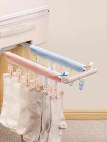 便携式旅行布艺衣架，多功能可折叠衣夹，袜子内衣夹，酒店旅行晾衣架，旅行必备，汽车配件，户外装备，飞机旅行收纳袋，实用物品，夏季必备，办公用品