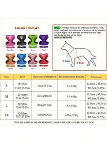 New Luminous Dog Harness And Leash Set, Available In Multiple Colors And Sizes, Suitable For Cats, Dogs And Various Pets - Multicolor - View 4