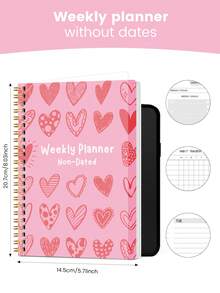 Trees A5 Weekly Planner Notebook, 52-Week Spiral Weekly Daily Planner With Weekly Focus, Goal Setting, To-Do Lists, Habit Tracker & Notes Section, Work & Home, Office Supplies,Teacher Appreciation Gift Mother's Day - Multicolor - View 5