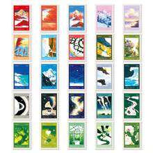 50 feuilles d'autocollants de timbres de paysage, autocollants de gribouillis de bande dessinée, timbres de paysage, autocollants décoratifs pour enveloppes, cartes de vœux, tasses, bagages, journaux, magazines, planificateurs, albums de découpages, etc. Idéal comme cadeau pour les amis, les anniversaires/fêtes, les fournitures scolaires, les matériaux d'étude, les fournitures artisanales, les autocollants. - Multicolore - Voir 4