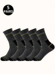 5/10/20 Pairs Men's Letter Socks, Work Letter Socks, Fitness Sports Socks, Running Socks, Walking, Daily Outfit, Casual Home Socks - Multicolor - View 16