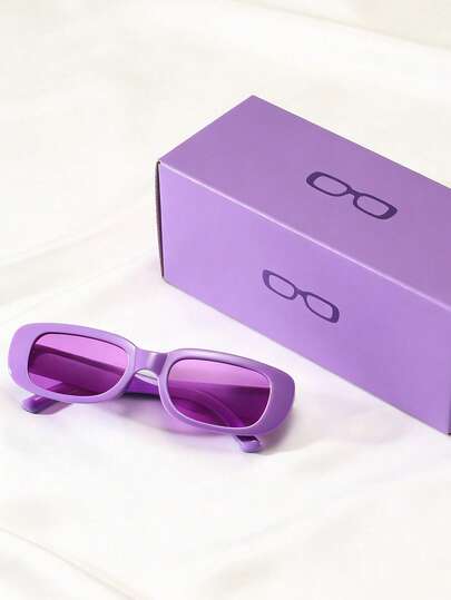 1 par unisex moderiktiga fyrkantiga solglasögon i Y2K-stil, personliga streetwear-accessoarer, strandglasögon, lämpliga för tröjor, jackor, hoodies, leggings och cargobyxor, perfekta för sommarstrandsemester, utomhusaktiviteter och resor