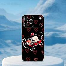 Funda de Teléfono Linda Love Art P-Puccas para 16,15,14,13,12,11, Pro,Max,Plus, Cubierta Transparente Suave - z7 - Ver 12