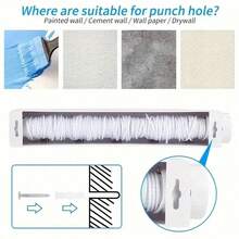 1pc Space-Saving Retractable Clothesline, Comes With 4/5 Ropes, Wall-Mounted Plastic Drying Rack With Towel Bar And Hooks, Portable Clothes Drying Rack - White - View 6