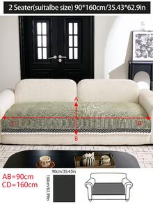 1pc All Season Sofa Cushion Cover, Modern Minimalist Anti-Slip Sofa Seat Protector, Dust-Proof And Washable Sofa Slipcover, Fresh Green Soft And Colorfast, Pet-Friendly, Fits L-Shaped And 1/2/3/4 Seater Sofas For Bedroom, Office, Living Room - Green - View 17