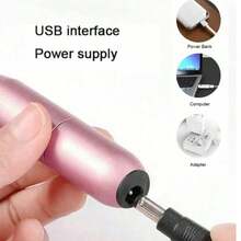 Taladro eléctrico para uñas - Lima eléctrica para uñas, alimentado por USB, 6 piezas de brocas para taladro eléctrico de uñas, adecuado para uso doméstico o salón, quitaesmalte eléctrico portátil y bloque de pulido - Multicolor - Ver 5