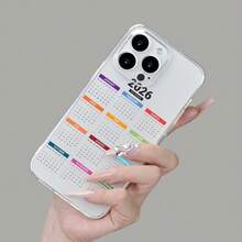 Máscara de gas suave transparente duradera de otoño con diseño de calendario 2026, funda protectora para teléfono personalizada simple y elegante, diseño a prueba de golpes y anticaídas, resistente a la suciedad y duradera, adecuada para nuevos modelos de  de Apple, incluyendo  17/17 Pro/17 Pro Max/17 Air/ 16/16 Pro/16 Pro Max/16 Plus/ 15/15 Pro Max/15 Pro/15 Plus/ 14/14 Pro/14 Plus/14 Pro Max/ 13/13 Pro/13 Pro Max/12/12 Pro/12 Pro Max/11/11 Pro/11 Pro Max/XR/X/XS/XS Max. Es el regalo de cumpleaños perfecto para novias, novios, esposos, esposas, amigos o para uno mismo, innovador y a la moda, adecuado tanto para hombres como para mujeres.(Regalos populares para amigos, novias, novios y familiares) - Transparente 2526 - Ver 6