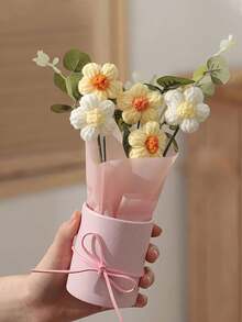 Rosa de ganchillo hecha a mano, regalo del Día de San Valentín, flor artificial tejida eterna, flor falsa de punto, flor preservada, mejor regalo para el Día de San Valentín, cumpleaños, boda, ceremonia de graduación, Día del Maestro. Adecuado para restaurante, habitación, dormitorio y otra decoración del hogar, también una opción ideal para la fiesta del Día de San Valentín. Decoración del Día de San Valentín - Multicolor - Ver 5