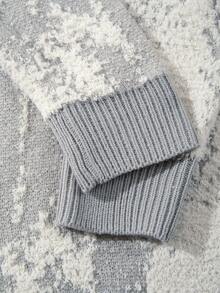 Nuevo Suéter de Cuello Redondo de Punto para Hombres, Estilo Casual Holgado Minimalista de Moda Estilo Americano para Otoño/Invierno