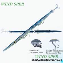 Mồi câu 10.04in/255mm, mồi câu cá hình kim chìm Bionic Needle, ném xa cho cá GT, cá ngừ, cá thu, 2 chế độ câu, dây thép không gỉ bền bỉ chống cắn, lưỡi câu ba ngạnh sắc bén diệt quái vật biển sâu cho câu cá trên thuyền. - Nhiều màu - Xem 1