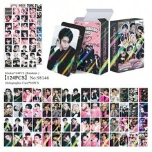124pcs Holographic Cards STRA YKIDS New Album DOIT Shiny Sticker Photo Cards Double-Sided LOMO - Multicolor - View 11
