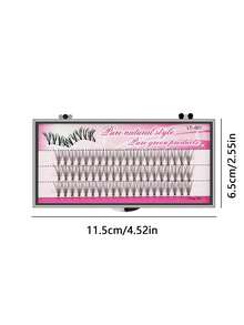 60pcs Individual Eyelash Clusters, DIY Eyelash Extension, 8-15mm Lash Clusters, Thick & Long Style, Ultra-Fine Lash Strips, Reusable - Pink - View 3