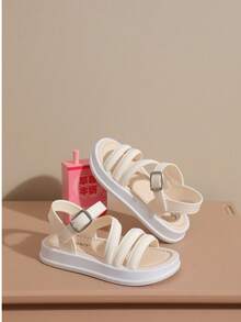 New Summer Korean Style Comfortable Girls Sandals - White - View 3