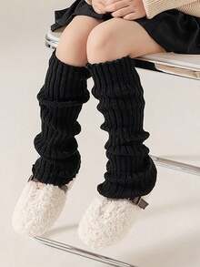 5/3 pares de medias altas de unicolor para niñas, calentadores de piernas cálidos, estilo Mori Girl, estilo Lolita, coloridos, diseño de volantes con rayas verticales, versátil y de moda, suaves y cómodos, adecuados para uso diario en primavera, otoño e invierno, aptos para niños de 4 a 12 años, calcetines de Navidad, calcetines de Año Nuevo, regalo exquisito - Multicolor - Ver 5