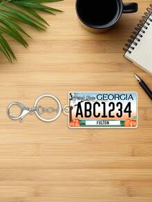 Customized Personalized USA State License Plate Replica Keyring Keychain,Customize Text,72 Styles,Personalized Acrylic Keychain USA State License Plate Replica Keyring Custom Car Accessory 50 States - Multicolor - View 69