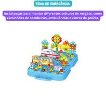 Montessori Educational Building Block Set, 283 Pieces - Red - View 3