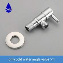1pc Bathroom Single Cold Water Angle Valve, 304 Stainless Steel Thickened Anti-Explosion Shut-Off Valve, Gold/Black Electroplated Color Toilet Angle Valve