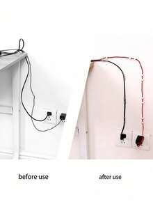 20个自粘式线缆夹，透明粘性线缆整理器，适用于电视线缆、桌面、家庭办公室等。 - 彩色 - 查看 6