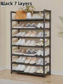 6-7 Tier Sturdy Shoe Rack, High Capacity Shoe Shelf For Entryway, Space Saving Shoe Storage Organizer For Home, Dorm - Multicolor - View 13