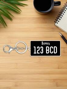 Customized Personalized USA State License Plate Replica Keyring Keychain,Customize Text,72 Styles,Personalized Acrylic Keychain USA State License Plate Replica Keyring Custom Car Accessory 50 States - Multicolor - View 66