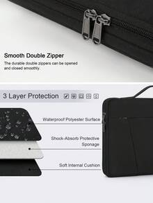 NEWHEY Husă pentru laptop de 15,6 inch cu mâner portabil, husă de protecție la 360°, husă impermeabilă din neopren, husă de calculator pentru bărbați, compatibilă cu geanta pentru laptop de 15-15,6 inch Air/Pro/ASUS//HP/notebook