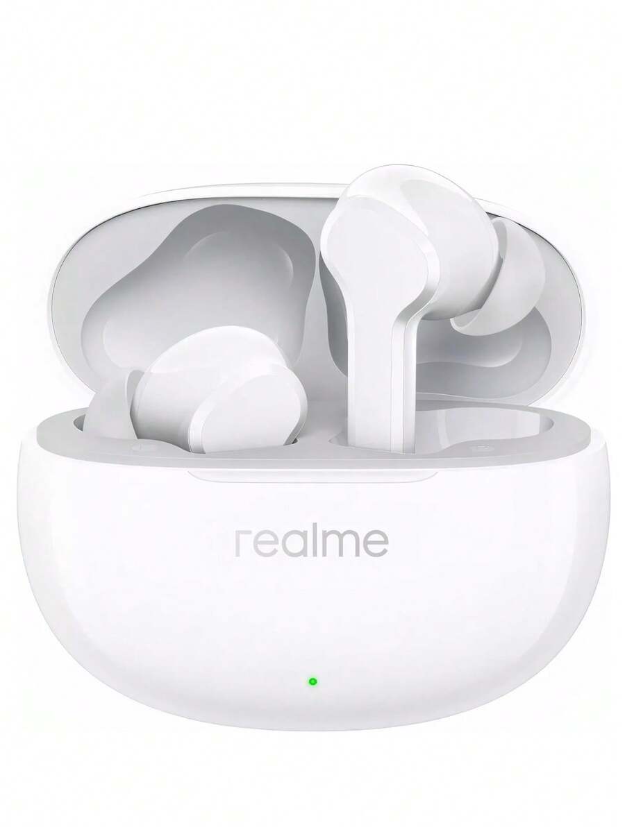 Realme T110 Wireless Earbuds Earphone,Wireless Charging, Bluetooth 5.4,Lightweight In-Ear Buds, 10mm Dynamic Bass Driver,White - 白色 - 查看 1