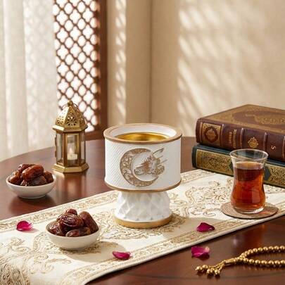 1 chiếc/bộ lư hương nhựa trắng, lư hương Bakhoor kiểu Ả Rập, lư hương trang trí Rama, trang trí nhà cửa, trang trí phòng, trang trí tiệc tùng và ngày lễ hình ngôi sao, mặt trăng, đèn lồng.