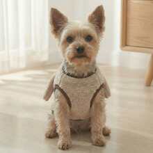 Soft & Comfortable Cartoon Animal Pattern Fleece Vest With D-Ring Leash, Warm Pet Clothing For Small/Medium Dogs, Autumn/Winter - Black - View 7