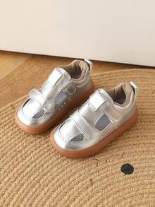 新款夏季幼儿鞋，软底婴儿鞋，男女童包头凉鞋 - 銀色 - 查看 1