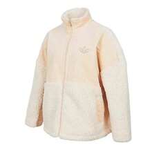 Adidas Áo khoác thể thao cổ đứng rộng rãi ấm áp dành cho nam và nữ - Màu be/Khaki - Xem 9