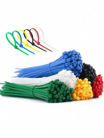 100根园艺捆扎带，包括拉链扎带、塑料薄膜扎带、植物固定带、便携式园艺电缆扎带，适用于园艺和草坪护理