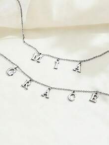 1 chiếc vòng cổ khắc tên theo yêu cầu, gồm 1-8 chữ cái tiếng Anh, dây chuyền hình chữ Y với mặt dây chuyền chữ cái bằng thép không gỉ tối giản, một chiếc vòng cổ cá nhân hóa dành cho nữ phù hợp với mọi mùa, cũng là một món quà Giáng sinh lý tưởng dành cho người thân yêu và là sự lựa chọn hoàn hảo để tặng cho người bạn yêu thương. - Nhiều màu 2 - Xem 6