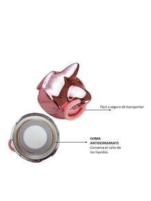 termo gato portátil de acero inoxidable color rosa 300 ml - Rosa - Ver 5