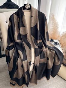 1 chiếc khăn choàng cổ họa tiết cỏ ba lá thanh lịch, chất liệu jacquard, chỉ vàng, đa năng dùng trong phòng điều hòa, thích hợp mặc ngoài vào mùa xuân/thu, phụ kiện thời trang phù hợp cho mặc hàng ngày. - Nhiều màu - Xem 10