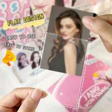 100/50pcs/Pack, Card Protective Film, Special Photo Protective Film, Popcorn Card Protective Film, Star-Shaped Protective Film, Transparent High-Definition Protective Film, Photo Album, Holographic Protective Film For Photo Storage, Perfectly Suitable For Film Albums And Loose-Leaf Albums, Back To School Protective Film Set - Multicolor - View 4