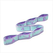 阻力带瑜伽辅助拉伸带成人拉丁训练弹力带初学者普拉提舞蹈循环健身张力 - 彩色 - 查看 10