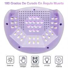 Lámpara/LED para Uñas 48W: Curado Rápido, 3 Modos de Tiempo, Protección Anti-, para Uso en Casa y Salones - Por defecto - Ver 1