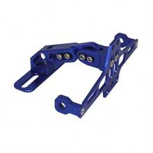 KINGMOTO Porta placas de aluminio CNC para motocicleta universal - Azul - Ver 1