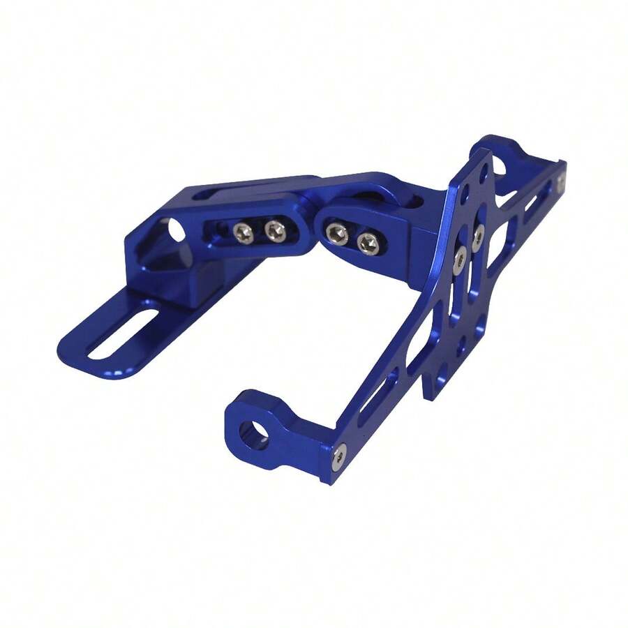 KINGMOTO Porta placas de aluminio CNC para motocicleta universal - Azul - Ver 1
