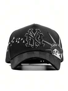 Gorra estilo Dandy Hats I Love NY bordado vicera gamuza interior de satin en color negro de excelente calidad premium para otoño invierno - Negro - Ver 7