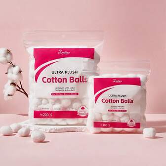 Cotton Balls - Hypoallergenic, No Fluorescence And Soft Absorbent - Gentle Makeup Remover Pad Balls For Nails, Arts & Crafts