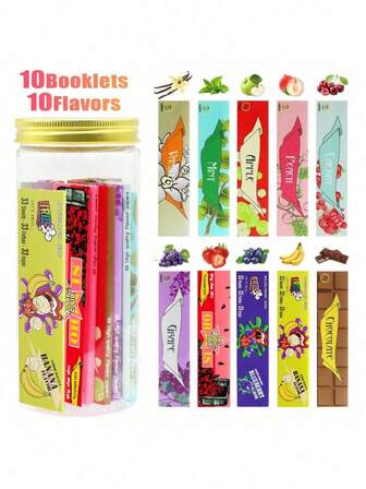 10pcs Assorted Flavor Toilet Paper Booklets, 110mm Fruit Scented Toilet Paper, 32 Sheets Per Booklet, Smoking Accessories, Household Tools, Gift For Smokers, Suitable For Parties, Holidays, Halloween, Christmas