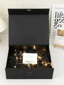 Foldable Magnetic Closure Gift Box,Solid Color Foldable Gift Box,Wedding Party Ribbon Gift Box, White, Pink, Black,Red, Purple, Orange, Green Packaging Box, Wedding Souvenir Gift Box, Flip Ribbon Gift Box, Halloween, Thanksgiving, Christmas Gift Box, Suitable For Birthday Parties, Holiday Party Gift Box, Wedding Gift Storage Box ﻿