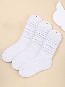 1/3/6 双装女士秋冬宽松针织袜，休闲舒适，保暖透气，时尚百搭，是远足、返校、万圣节和圣诞节的完美礼物。