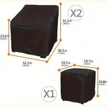 210D wasserdichte Gartenmöbel Abdeckung: Sofa, Stühle, Sonnenliege, runder Tisch, windbeständige Couchtisch Abdeckung, mit verstellbarem Kordelzug, geeignet für Wohnzimmer, Garten, Balkon und Terrasse Möbel, Valentinstag Geschenk - Verschiedenfarbig - Übersicht 7