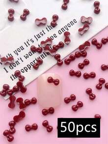 50 Peças Decoração de Unhas, Mini Laço, Adequado para Criação DIY de Arte de Unhas, Produtos para Unhas, Ornamentos de Unhas com Laço de Tamanho Pequeno, Encantos de Unhas, Vitalidade Juvenil, Estilo Adorável, Elementos Populares Japoneses e Coreanos, Suprimentos de Unhas - Multicolorido - Visão 8